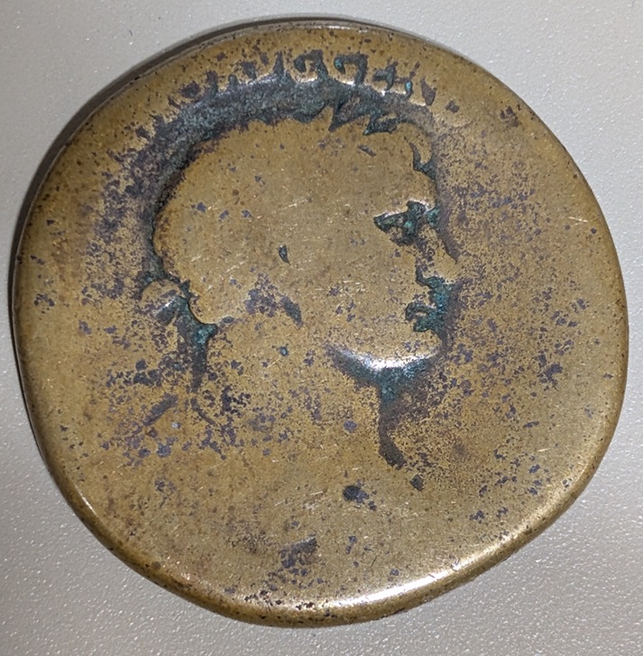 Unidentified-Bronze-Coin-Id:-Roman-Sestertius-Of-The-Emperor-Trajan