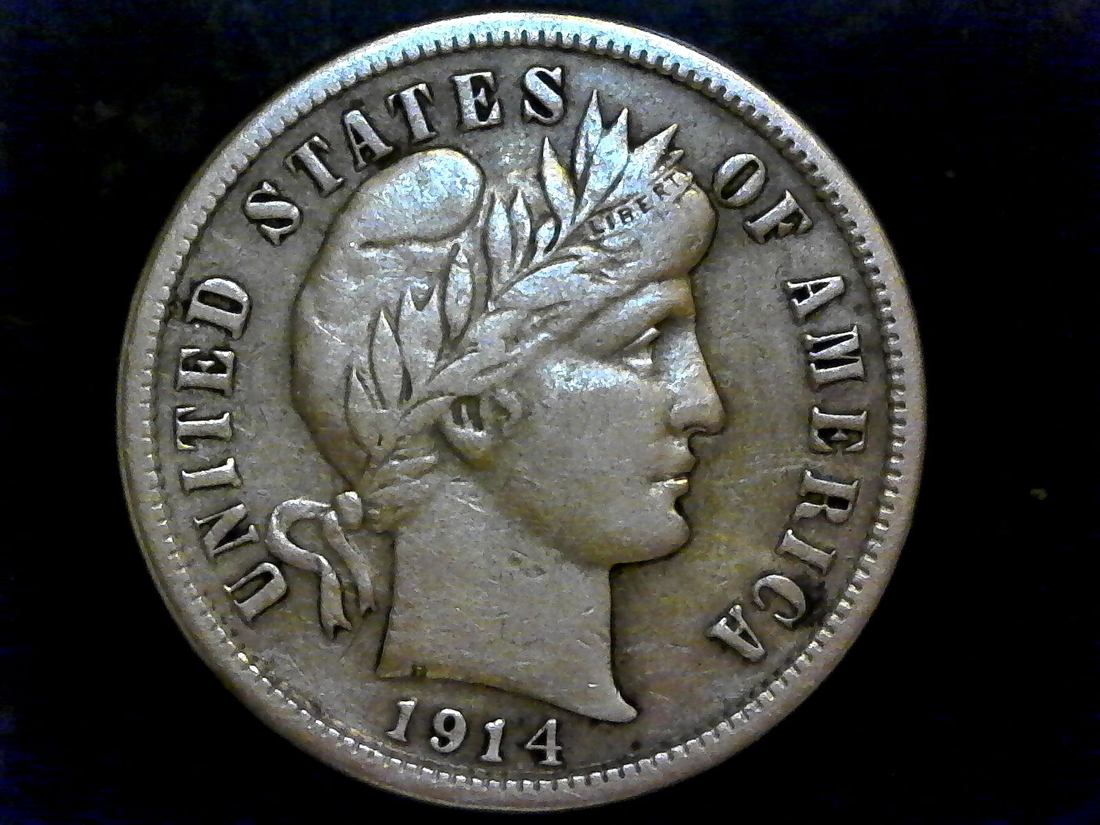 1-Dime,-Barber-Dimes-1914-S---For-Grading