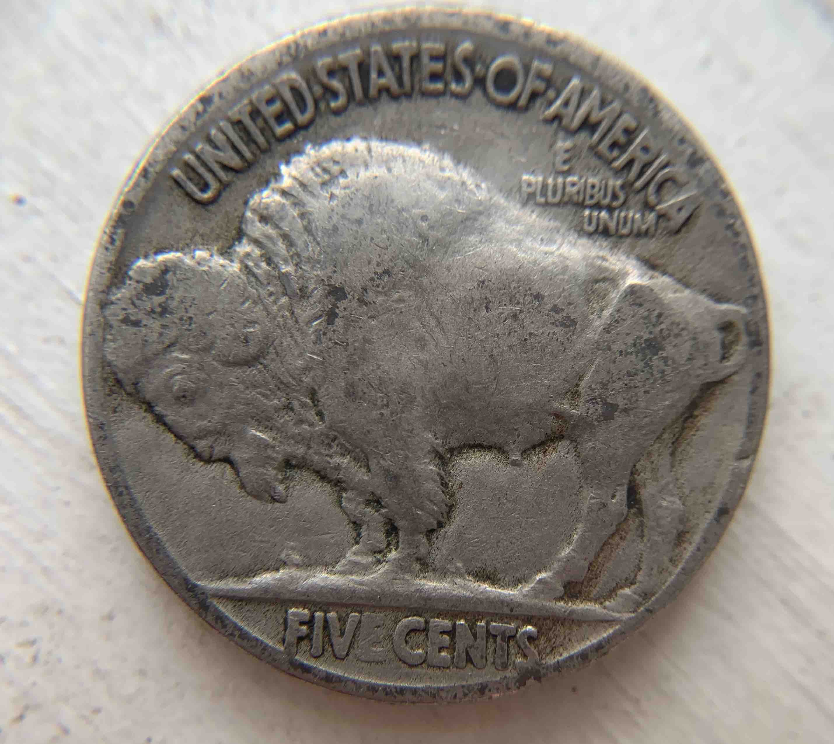 1927-Buffalo-Nickel-Missing-E-In-Cents