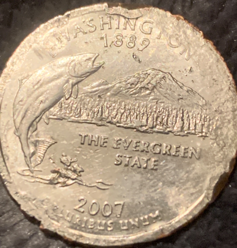 2007-Washington-Quarter-Post-Strike-Chamber-Striking-Mishaps-Feeder/Ejector-Scraps