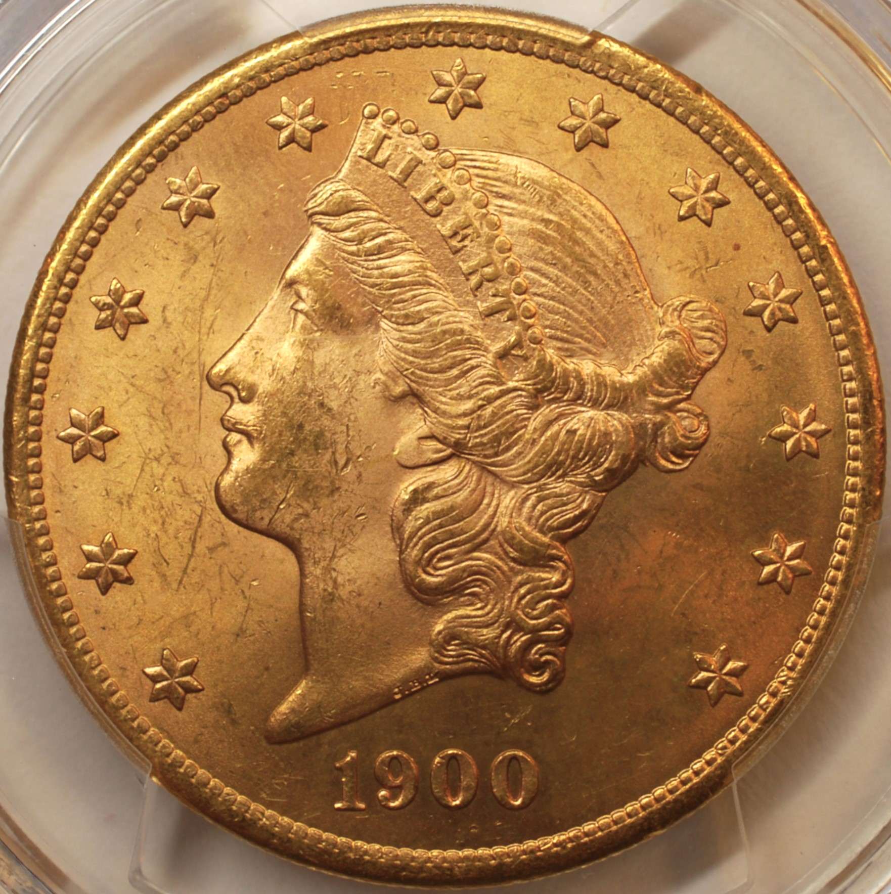 1900-Gold-Double-Eagle,-PCGS-Graded