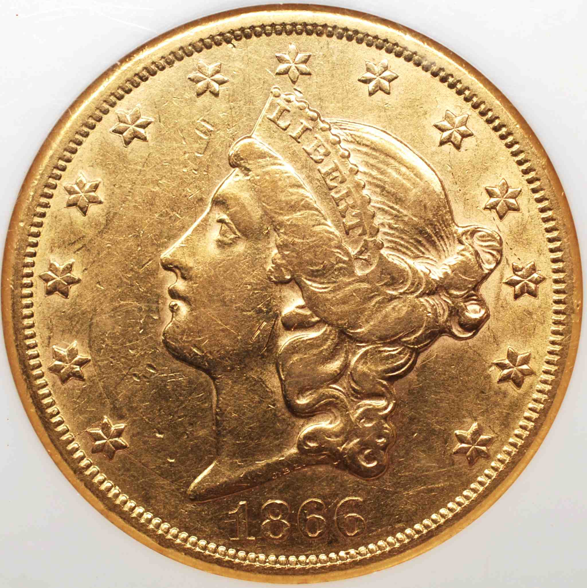 1866-S-Liberty-Double-Eagle,-With-Motto