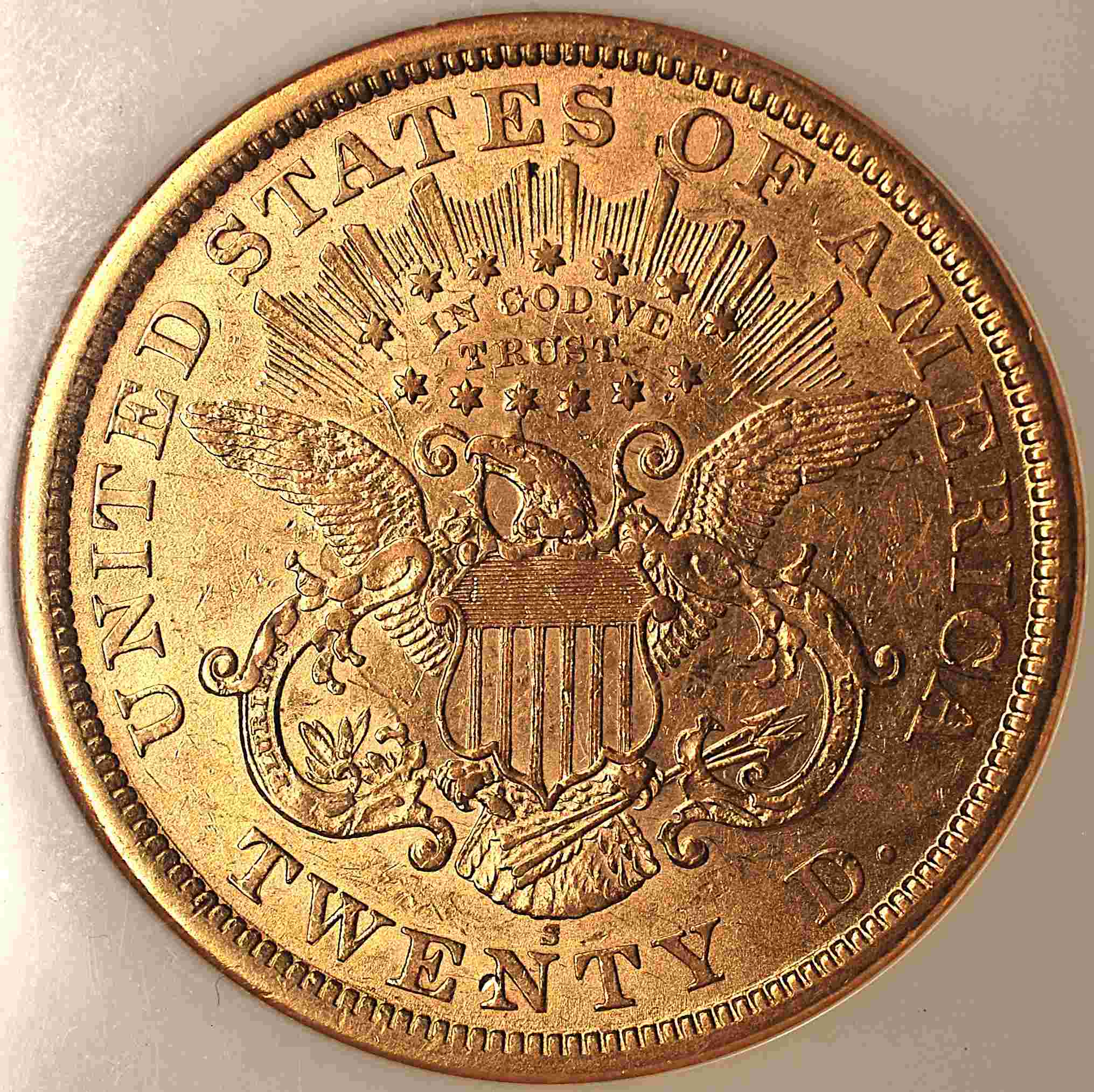 1866-S-Liberty-Double-Eagle,-With-Motto