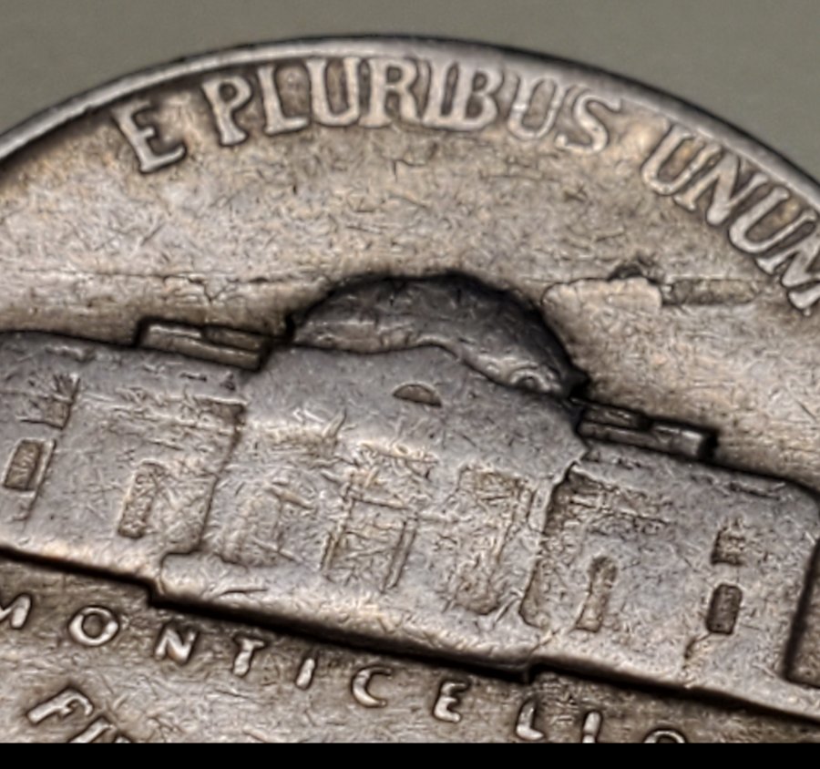 1957-D-Jefferson-Nickel---Lamination-Error?