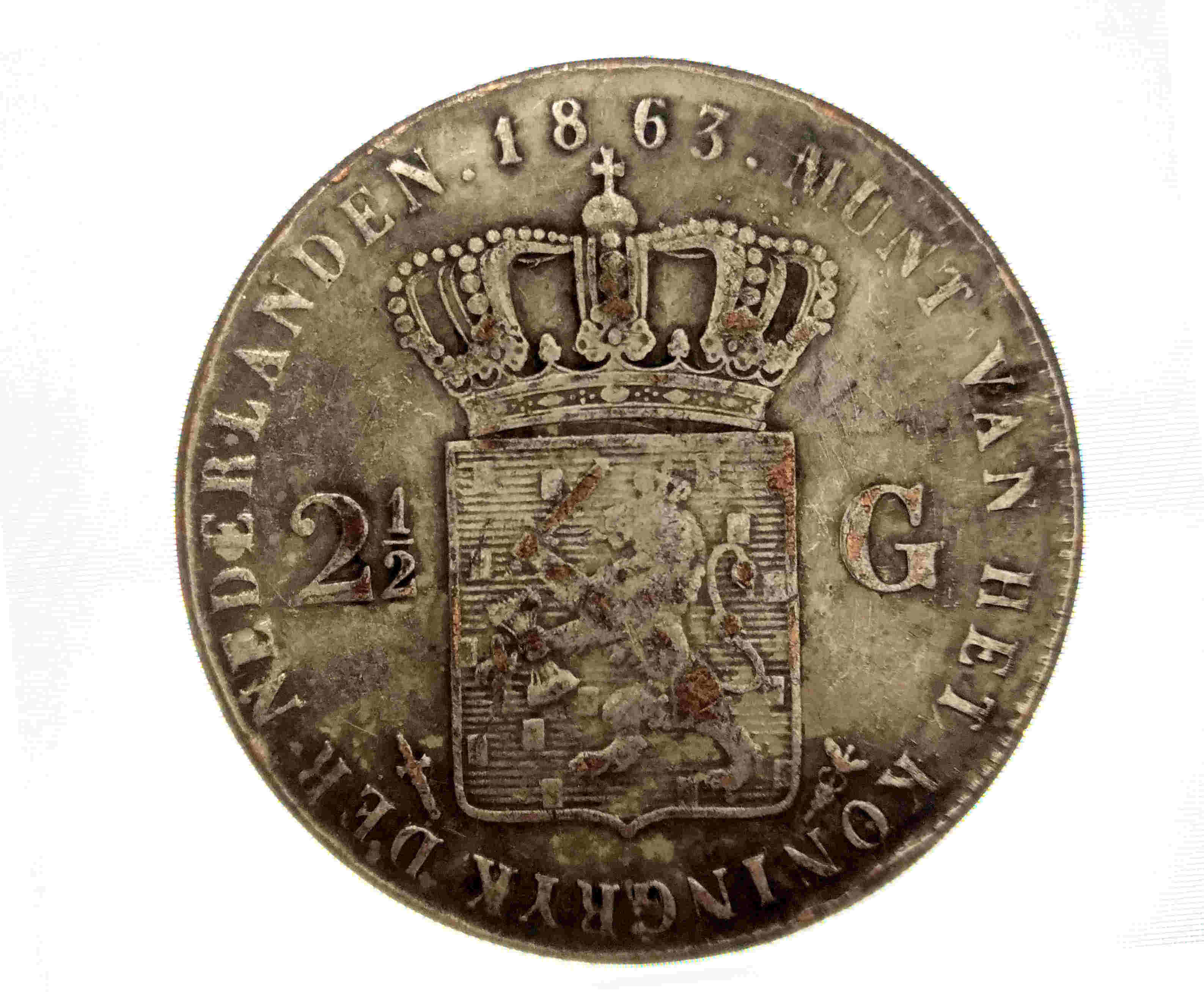 Netherland-1863-2-1/2-Gulden-Willem-III