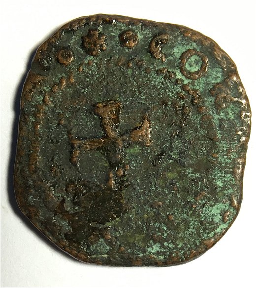 Ancient-Bronze-Coin-With-Greek-Cross