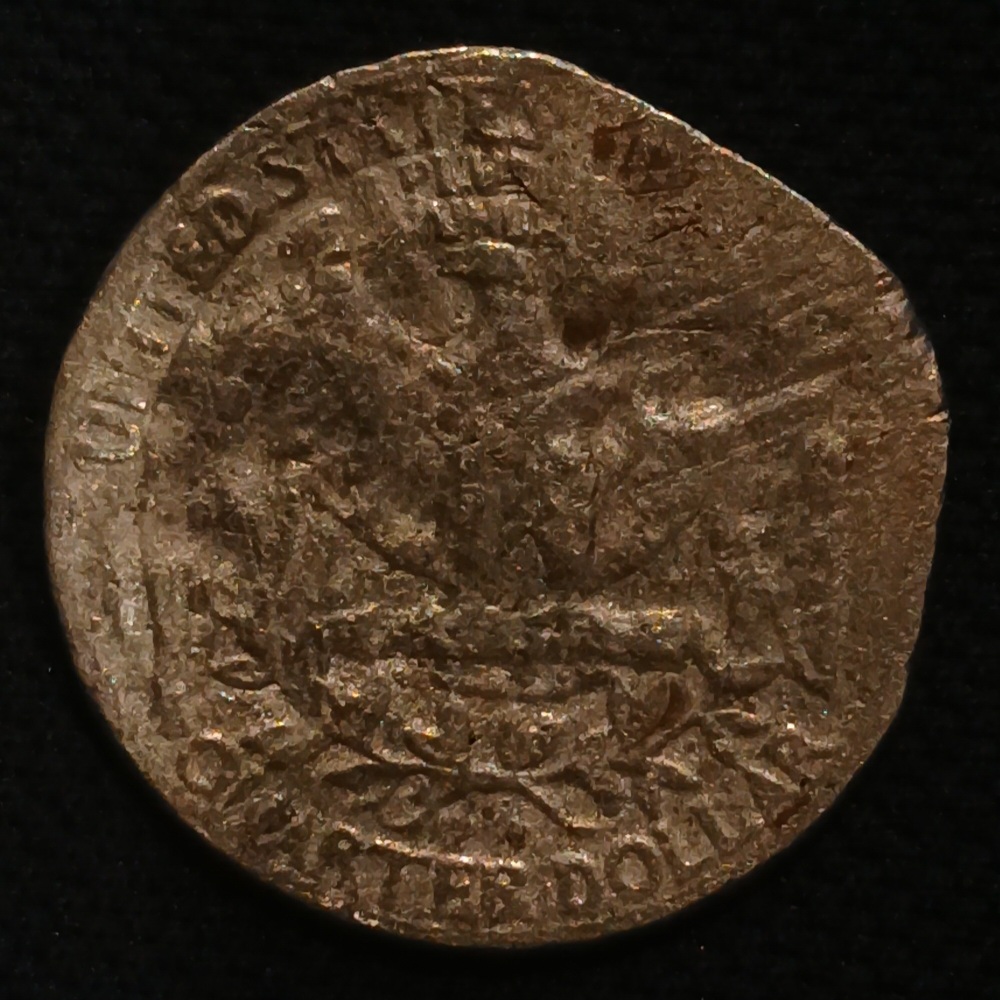 1980-P-Washington-Quarter-Error-Coin-Lamination-Eror-Die-Split-Into-3-Seperate-Layers.