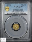 1849-Canada-British-Columbia-Gold-One-Dollar-Token-$1-Greene-355-PCGS-AU-50