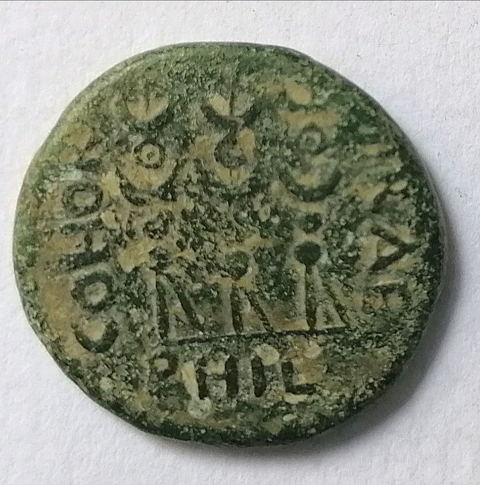 Roman-Bronze-Coin-Celebrating-Octavian-&-Antonys-Victory-Over-Brutus-&-Cass