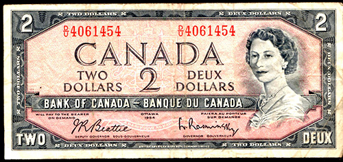 1954-Canada-2-Dollar-Bill---Please-Help-With-Questions