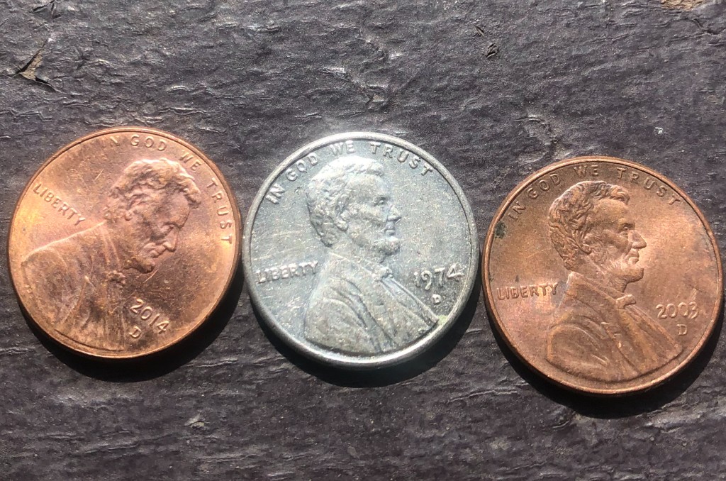 Real-Aluminum-Penny?-I'm guessing-Yes.-1974-D.