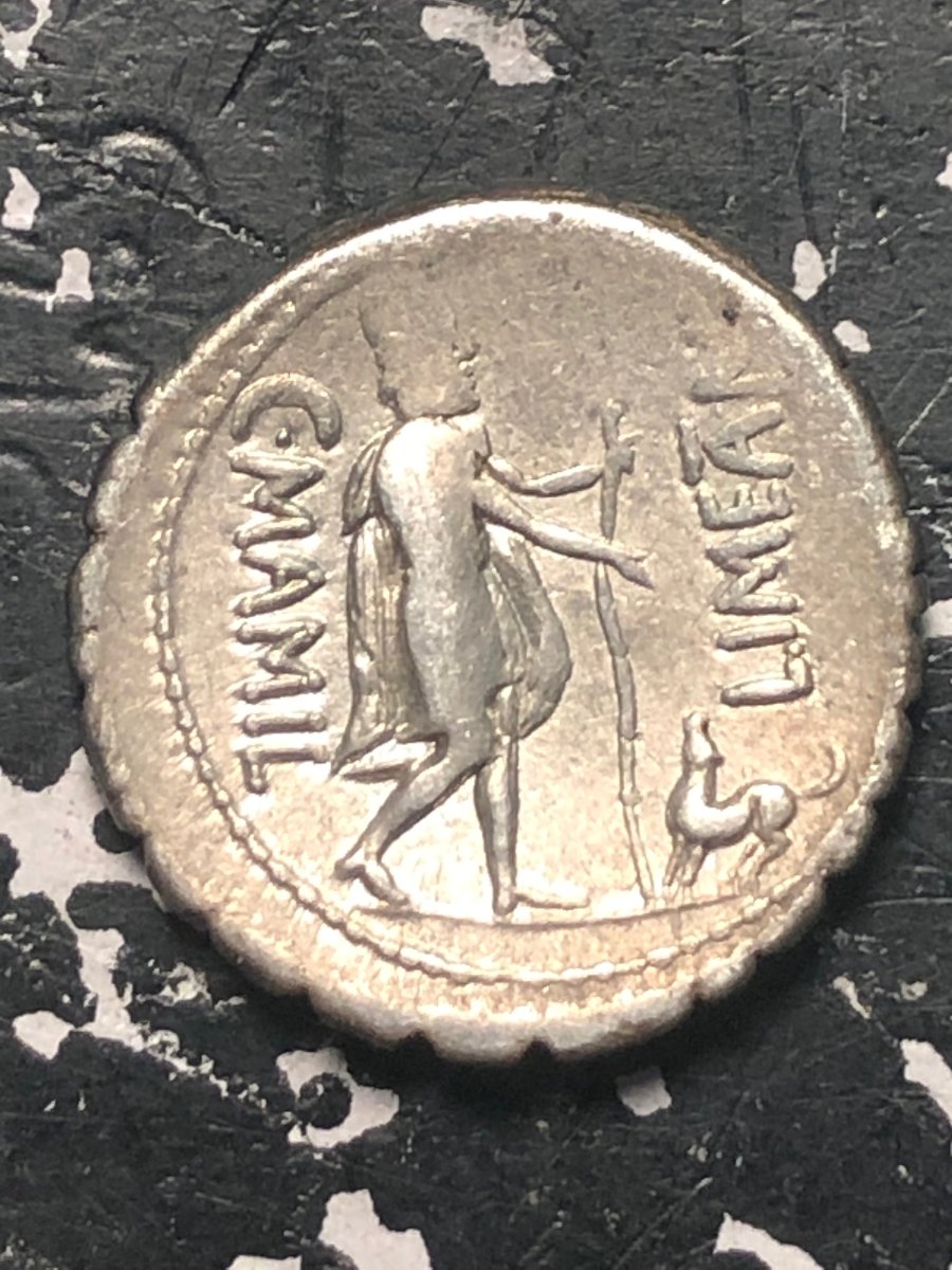 Ancient-Rome-C.-Mamilius-Limetanus-Denarius-AR-3.83g-18.4mm
