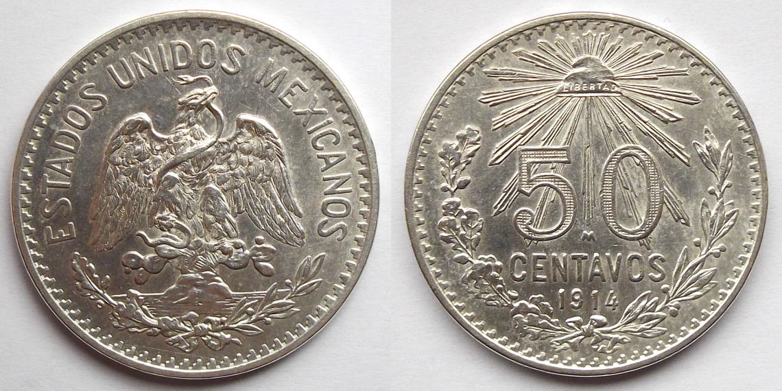 Mexico-50-Centavos,-1914