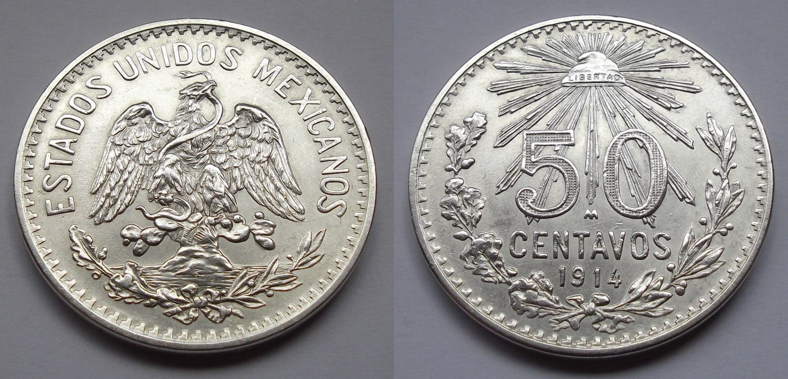 Mexico-50-Centavos,-1914