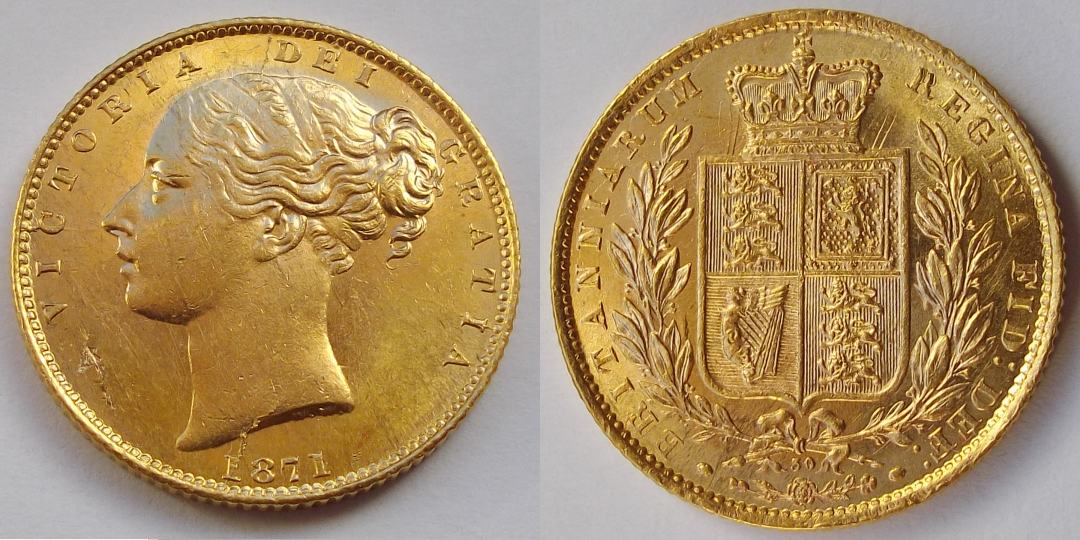 British-Sovereign,-1871-From-Very-Cracked-Die