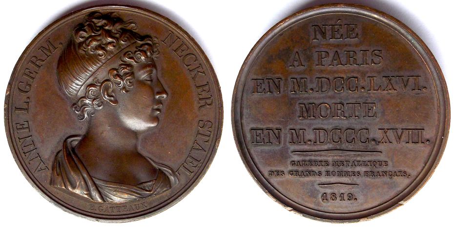 Galerie-Metallique-Des-Grands-Hommes-Francais----Madame-De-Stael-1819