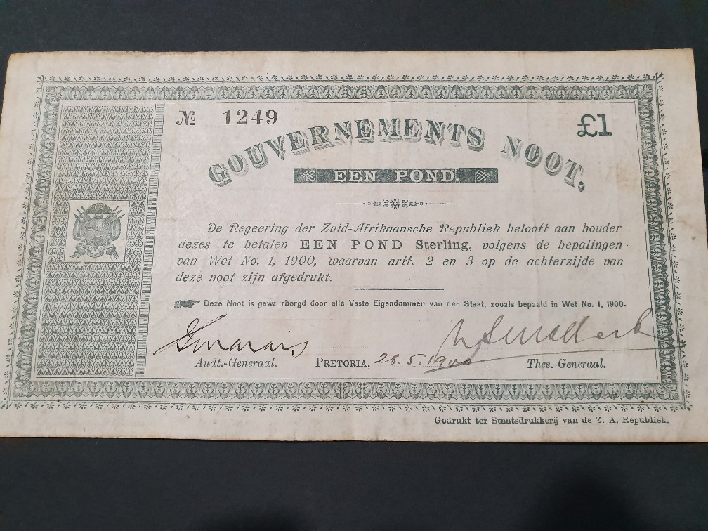 Boer--War-Bank-Notes-And-Pre--Naxi-Germany-Mark's-With-Bank-Seal-Around-Thr