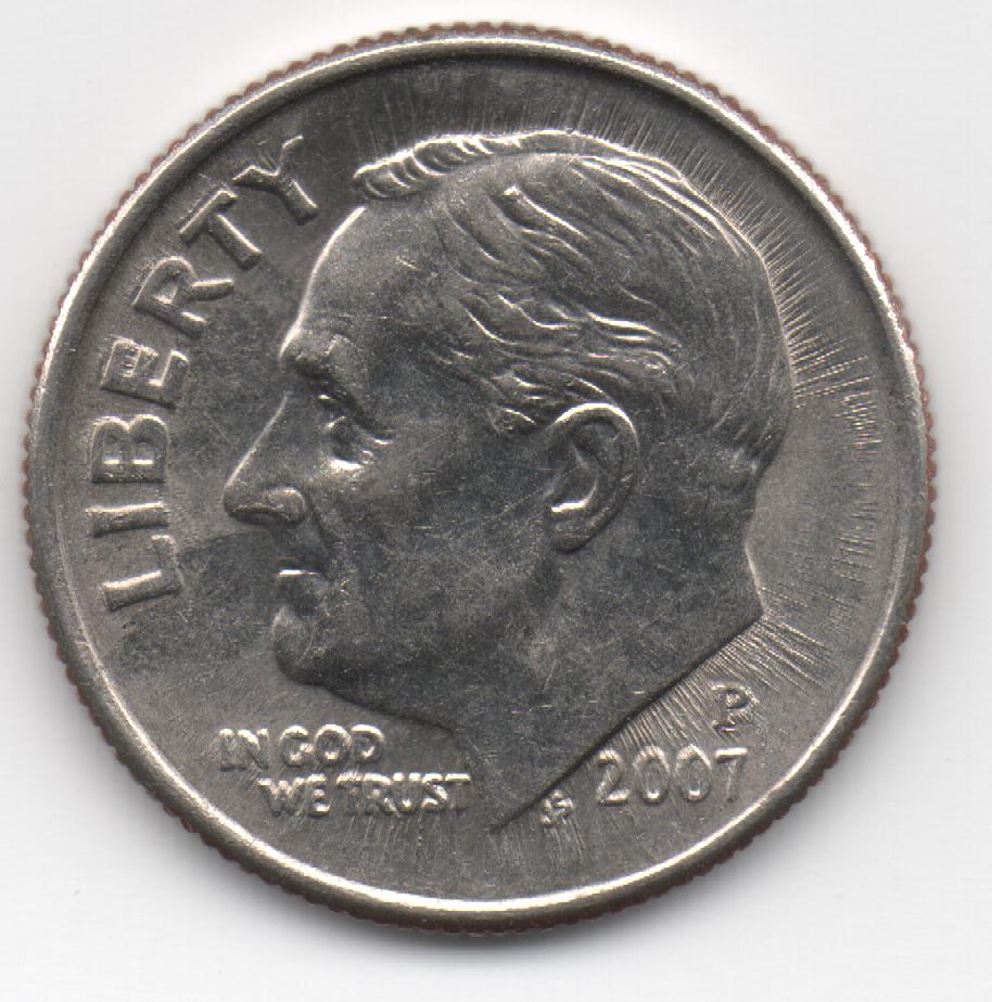 2007-P-Dime-With-Double-Lettering-&-