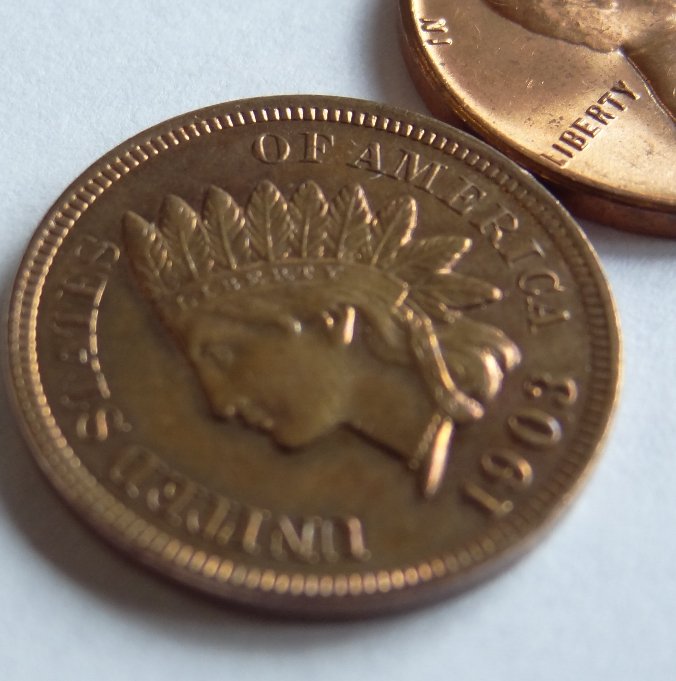1903-Indian-Head-Cent,-Cleaned/Polished?-Mystery-Fingerprint-Lots-Of-Pics