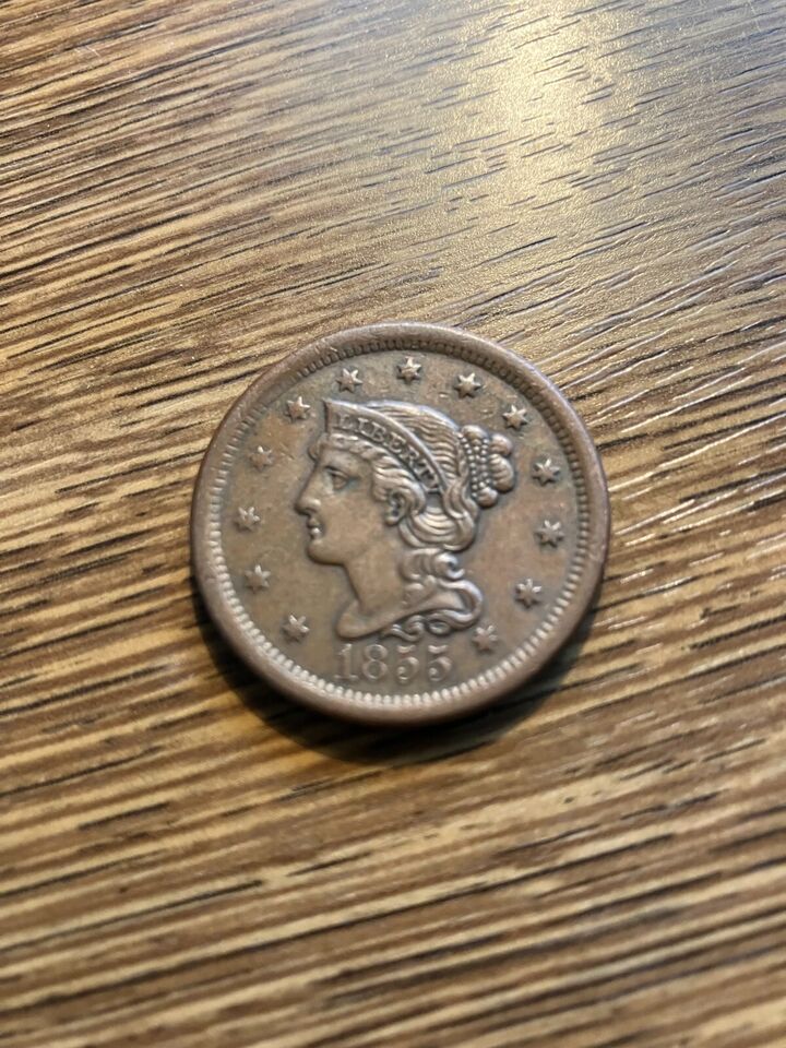 1855-Large-Cent-For-Grading