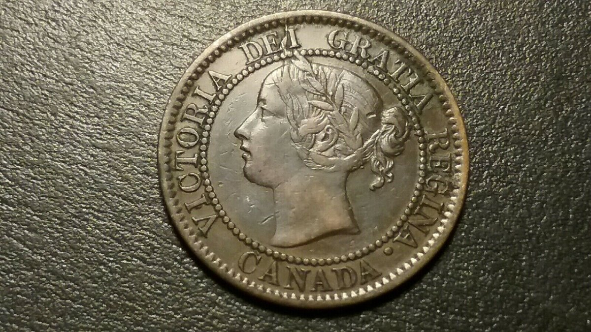Canada-1858-Large-Cent-Die-Crack-In-Dei