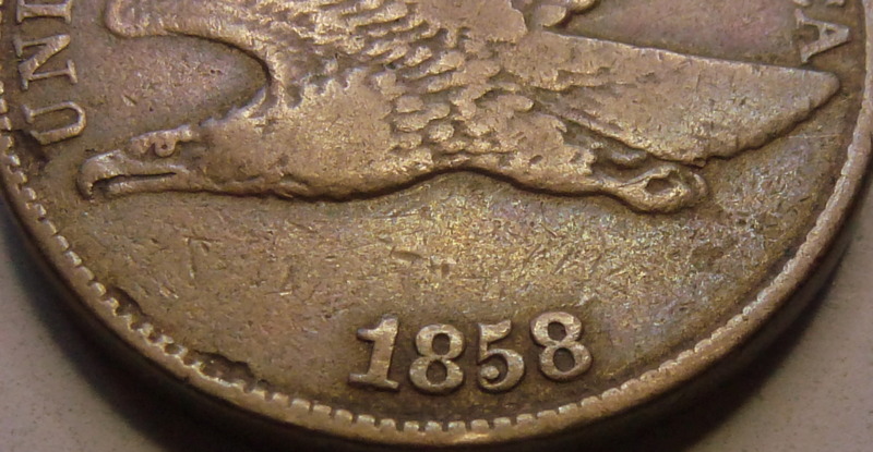 1858-LL-Fe-Cherrypick-To-1858/7-Flying-Eagle-Overdate