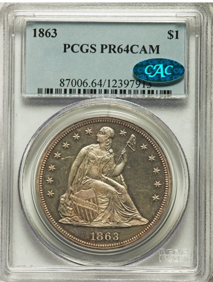 PCGS-Slabbed-1863-Dollar?-Real-Or-Fake?