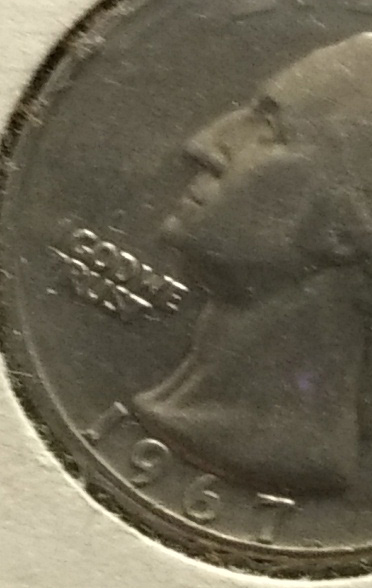 1967-Washington-Quarter-With-Error-In-