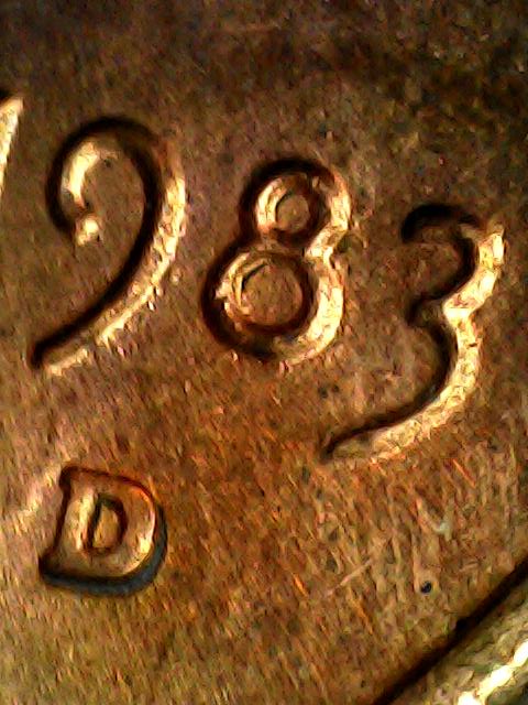1983-D-Cent-2--Cracks-Inside-The-8-In-Date