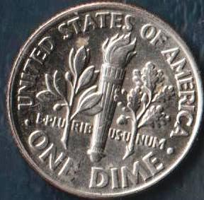 1995-P-Dime-With-Tilted-Die