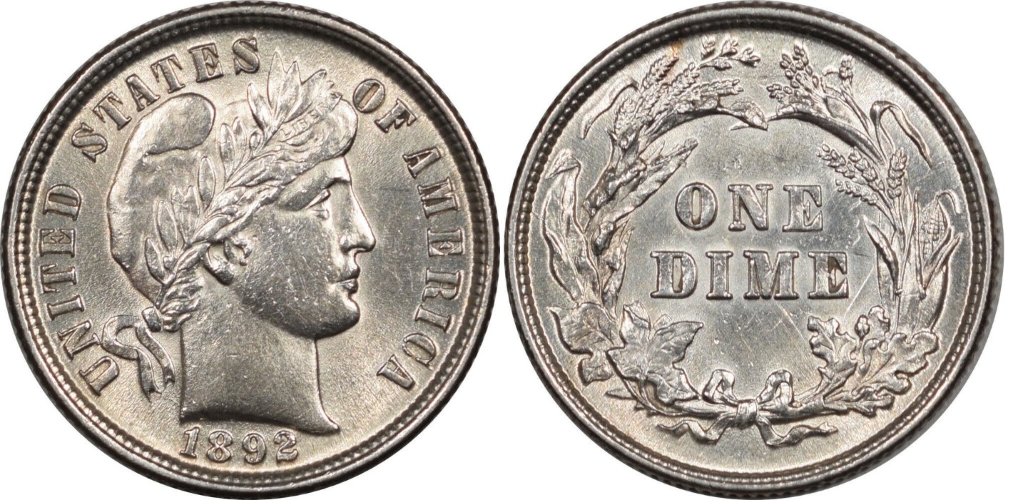1892-Dime-For-Grading