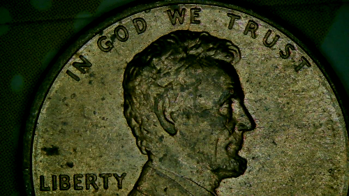 1991-Penny-With-Line-Above/Through-Lincoln's-Head-&-Multiple-Other-Lines