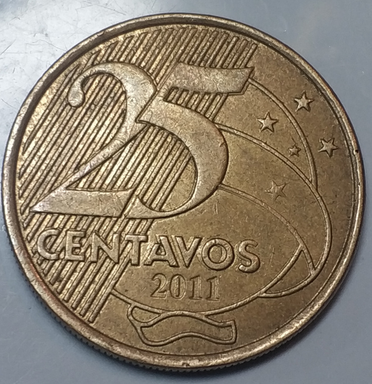 25-Centavos-2011-Doubled-Die,-Brazillian-Coin