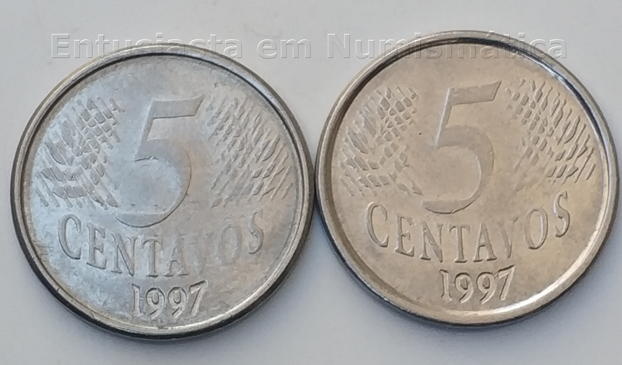 5-Centavos-1997-Different-Dates,-Brazilian-Coin-Variety-,