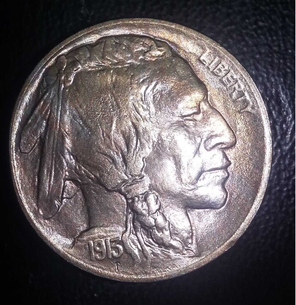 For-Grading-A-1913-Type-1-Buffalo,-Odd-Toning-From-Old-Coin-Flip