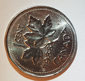 1988-Penny-On-Dime,-Nice-Grade