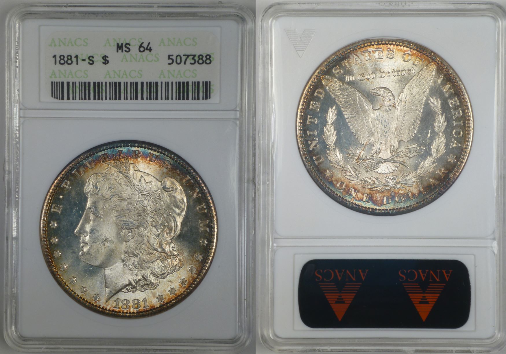 An-1881-S-Morgan-Dollar-Graded-MS-64-By-ANACS.-I-Think-It's-A-VAM-70?