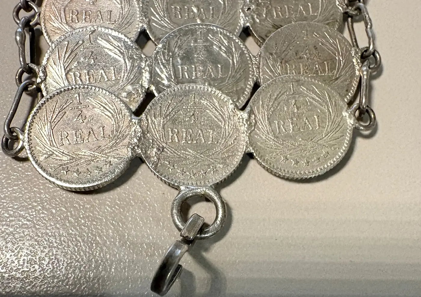 Guatemala-1/4-Real-Silver-Coin-Bracelet