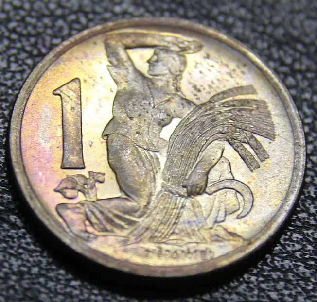 Beautifully-Rainbow-Toned-Czechoslovakian-Coins.-Didn't-Know-Where-Else-To-Post
