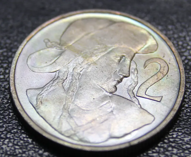 Beautifully-Rainbow-Toned-Czechoslovakian-Coins.-Didn't-Know-Where-Else-To-Post
