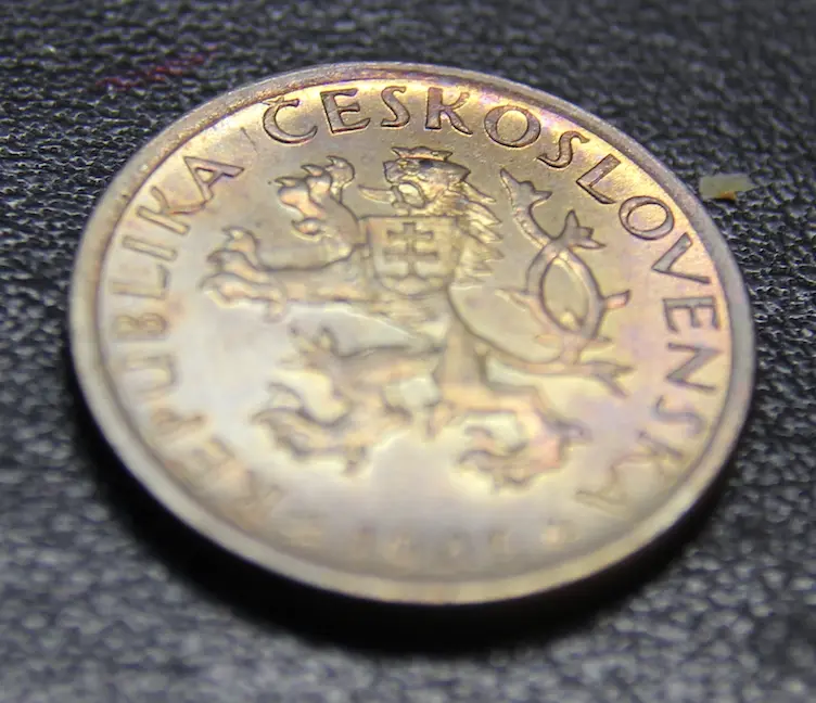 Beautifully-Rainbow-Toned-Czechoslovakian-Coins.-Didn't-Know-Where-Else-To-Post