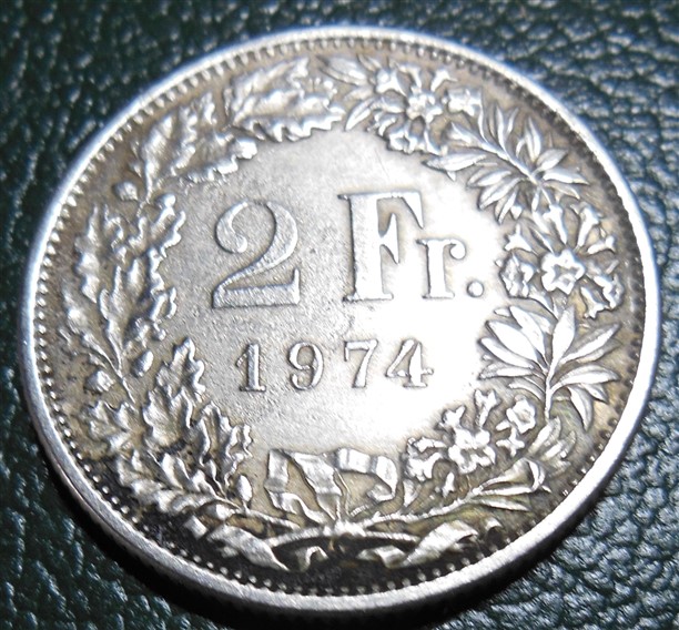 2-Francs-Switzerland-1974-In-Silver.