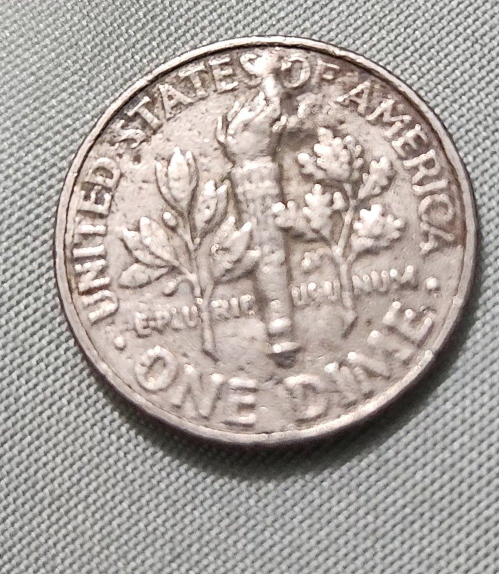 2021-P-Dime-Heat-Damaged-Clad-Coin-Just-Trying-To-Learn-Thanks-In-Advance