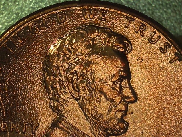 Uncirculated-1995-Lincoln-Penny---Texture-/-Drip?