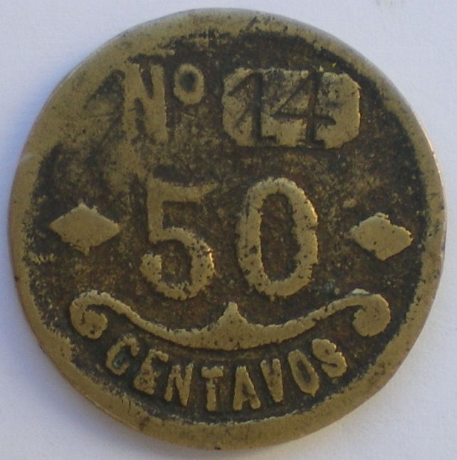 Please-Identify-This-S.g.e.b-1911-50-Centavos-Brass-Token