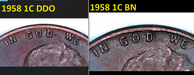 1958-P-1c-DDO-BN.-New-Variety.-Zoom-In!-Detailed-Red-Arrows!