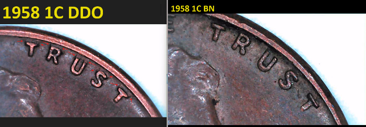 1958-P-1c-DDO-BN.-New-Variety.-Zoom-In!-Detailed-Red-Arrows!
