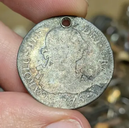 Found-Colonial-Spanish-Silver-In-A-Box-Of-Junk