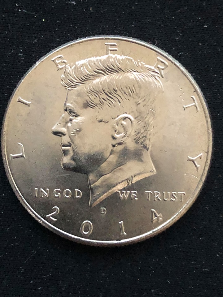 2014-D-Kennedy-Half-Odv-010-Hair-Does-Not-Overlap-B-Of-Liberty-For-Grading