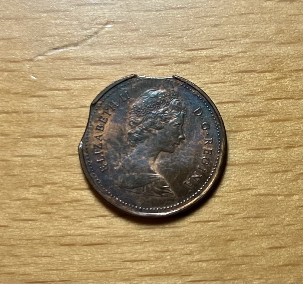 1973-RCMP-Large-Bust-And-1980-Double-Clipped-Penny-Found-CRH